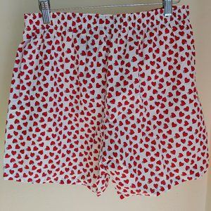 Izod  Heart Boxers Shorts 100% Cotton Sz Medium